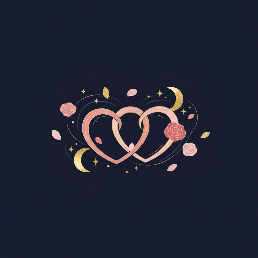 悩む女性と星座のシンボル、ターコイズブルーの背景