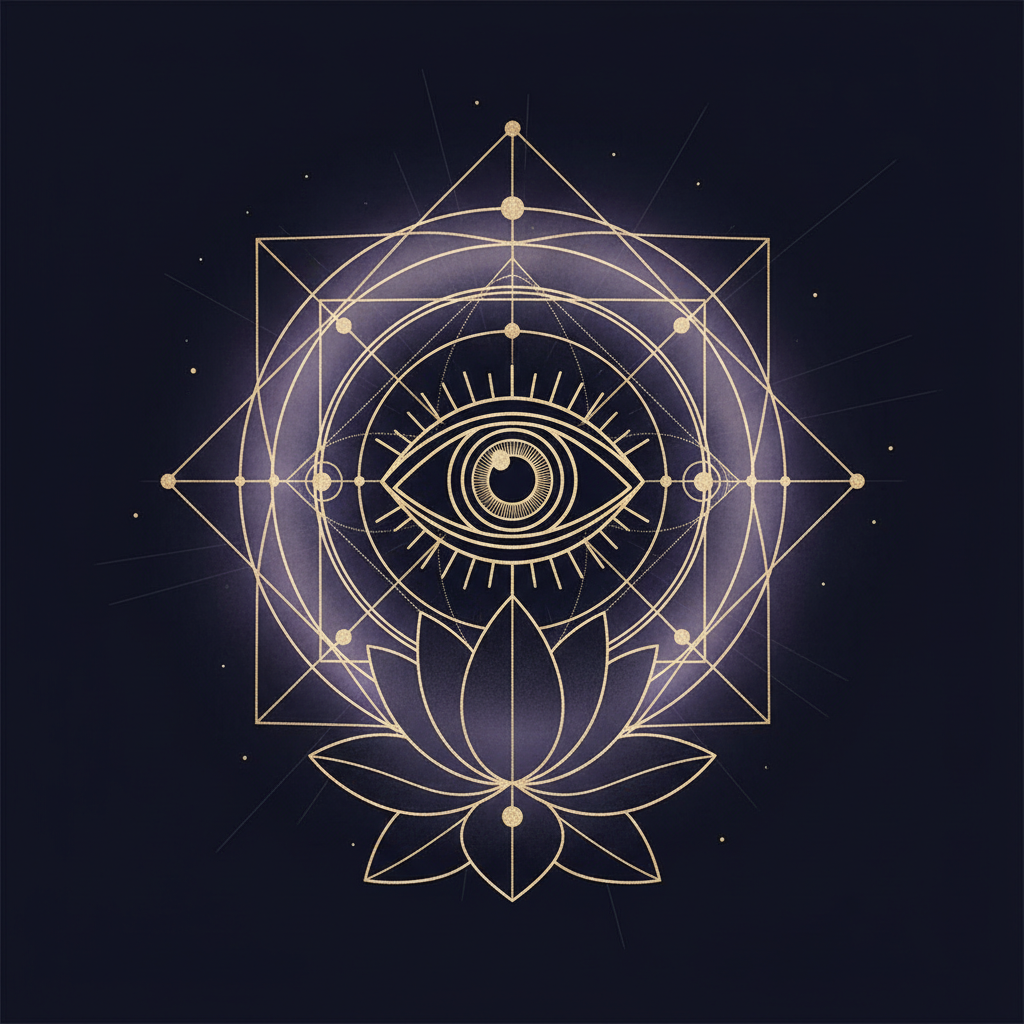 エンジェルナンバーのイメージ、天使の羽と数字が輝く幻想的なイラスト