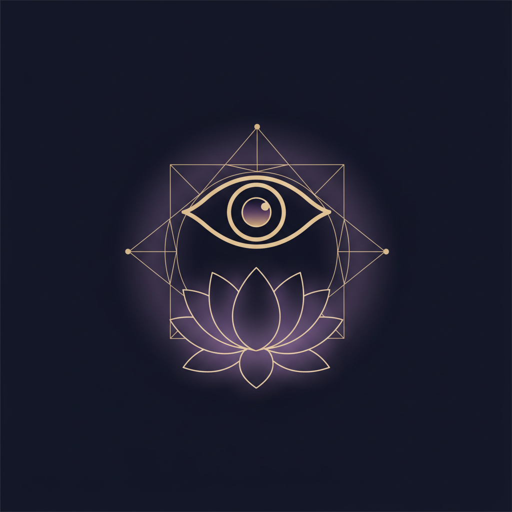 オーラの光に包まれた幸せそうな人のシルエット