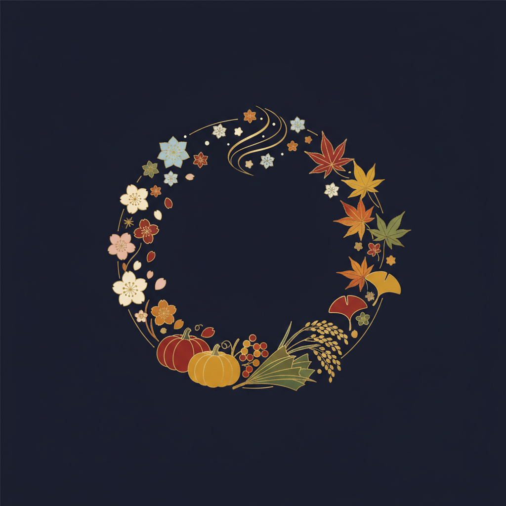 黄金色の秋の森と大地のエネルギーを表すイメージ