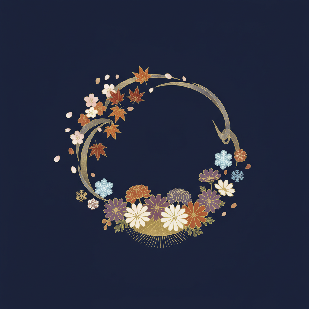 キャンドルと秋の実りを使った感謝のリチュアルのイメージ