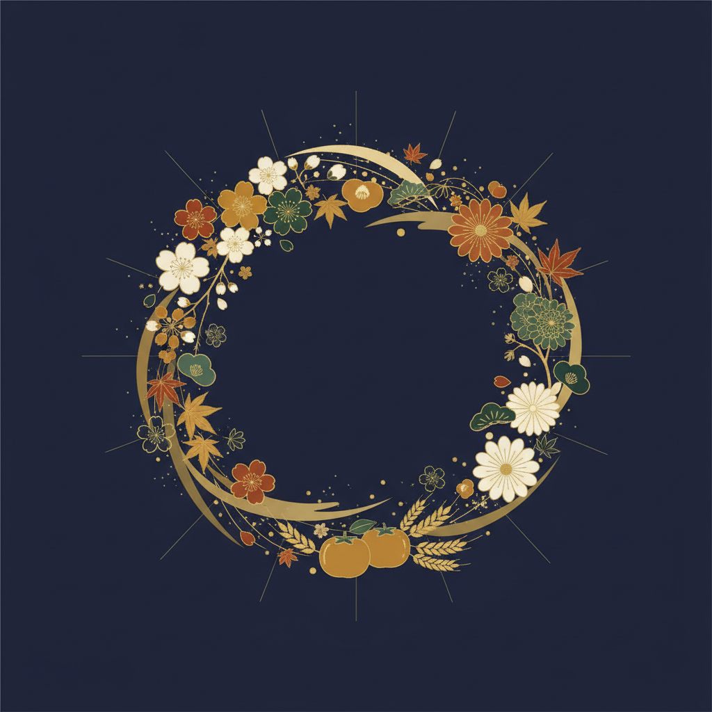 感謝と豊かさを象徴する秋の夕暮れのイメージ