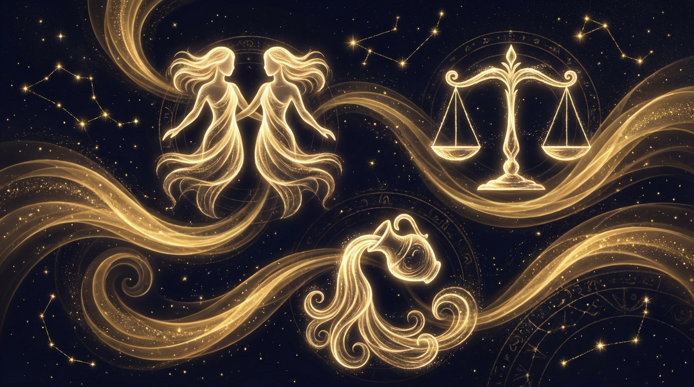 風のエレメントと4つの血液型シンボル