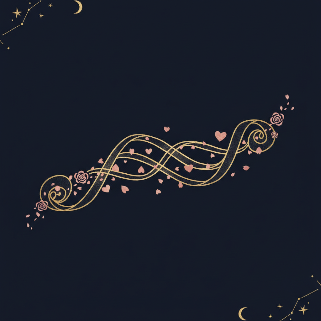 タロットカードと星のモチーフが並ぶ神秘的なイメージ