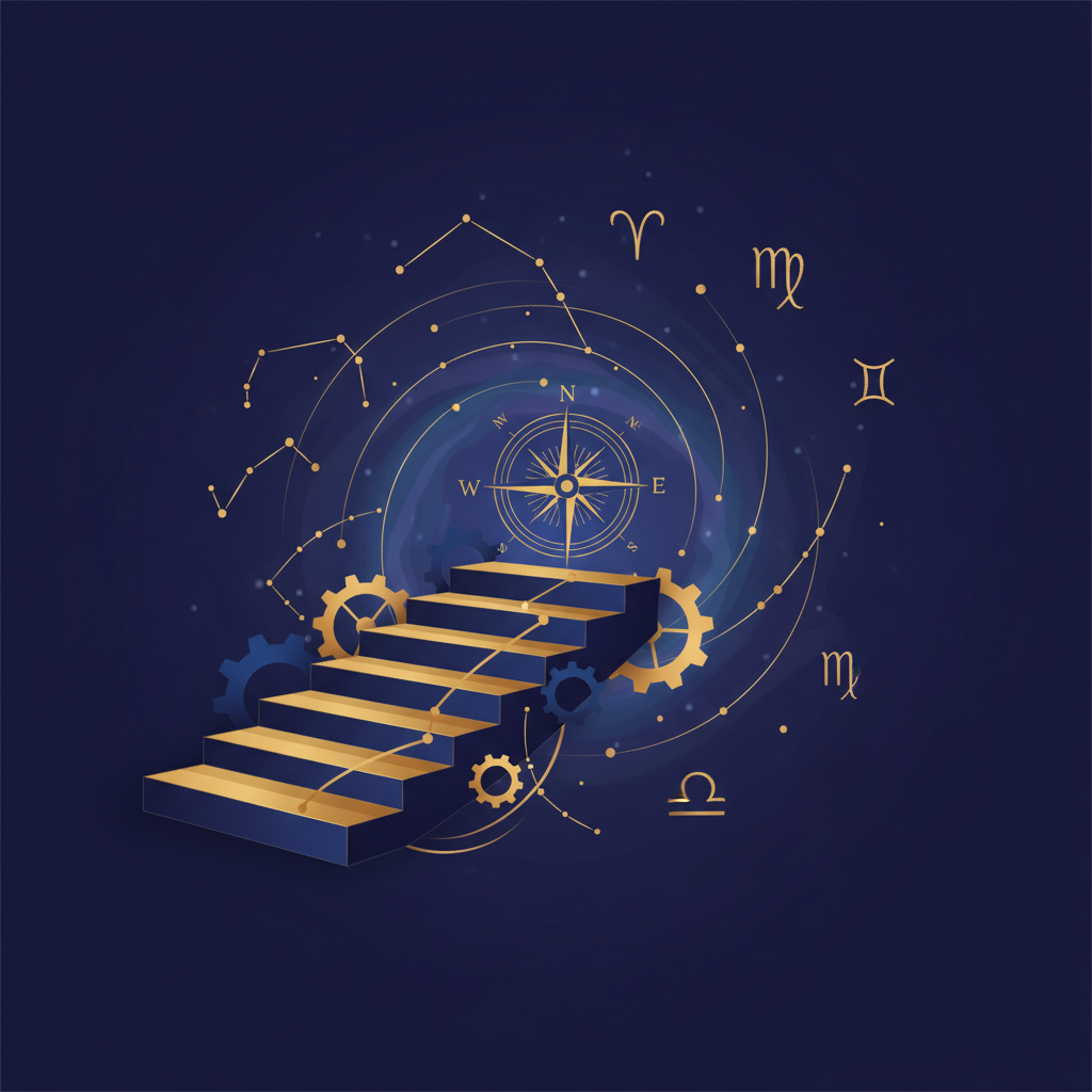 星空の下で穏やかに微笑む人のイメージ