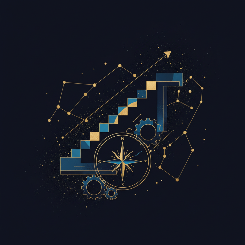 出生図と天職の関係を示す星空のイメージ