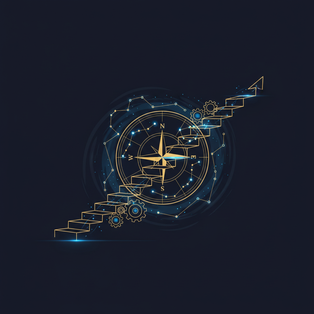 天職を見つけるための地図と羅針盤のイメージ