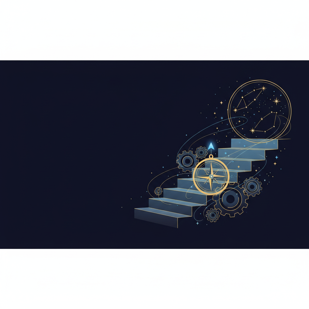 2026年の転職時期を占う｜星回りが示すベストタイミングのイメージイラスト