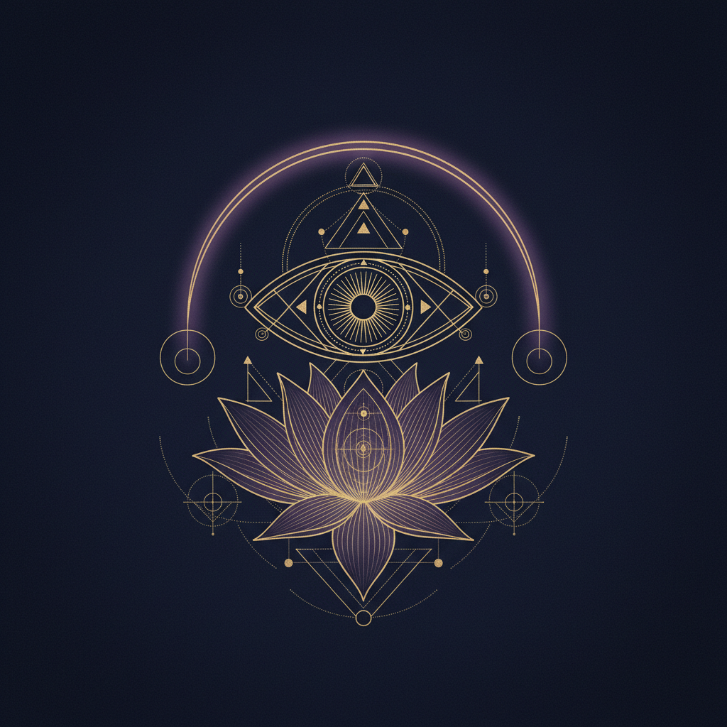 7つのチャクラの位置と色を示した人体のイラスト