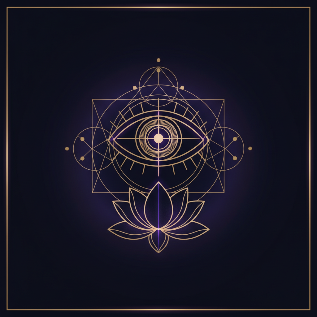 7色のチャクラが整った人が光に包まれているイメージイラスト