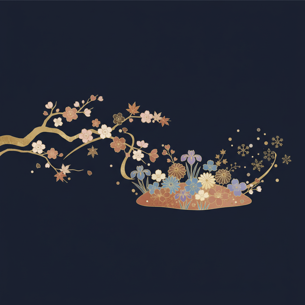 桜の下でのデートと暦のイメージ