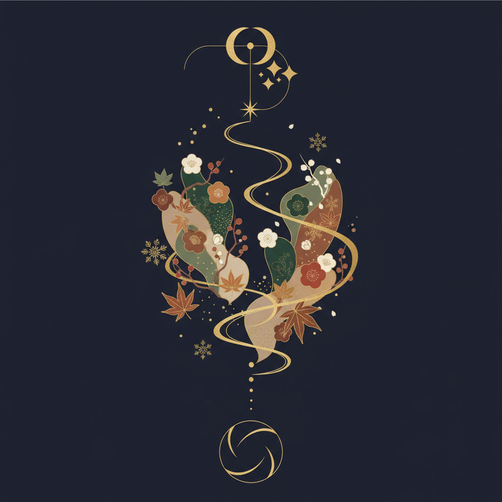 クリスマスの夜空と恋愛のイメージ