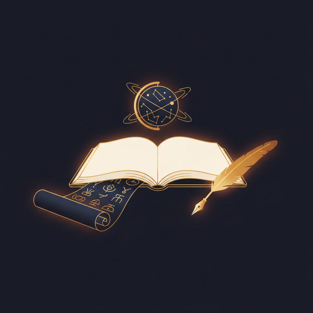 コンポジットチャートの基本的なイメージ。二つの星座盤が重なり合い、新しいチャートが生まれる様子