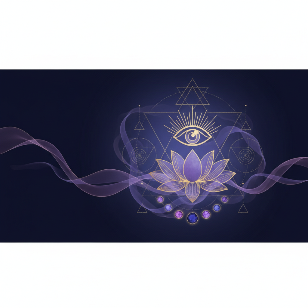 パワーストーンが光を受けて輝いているイメージ