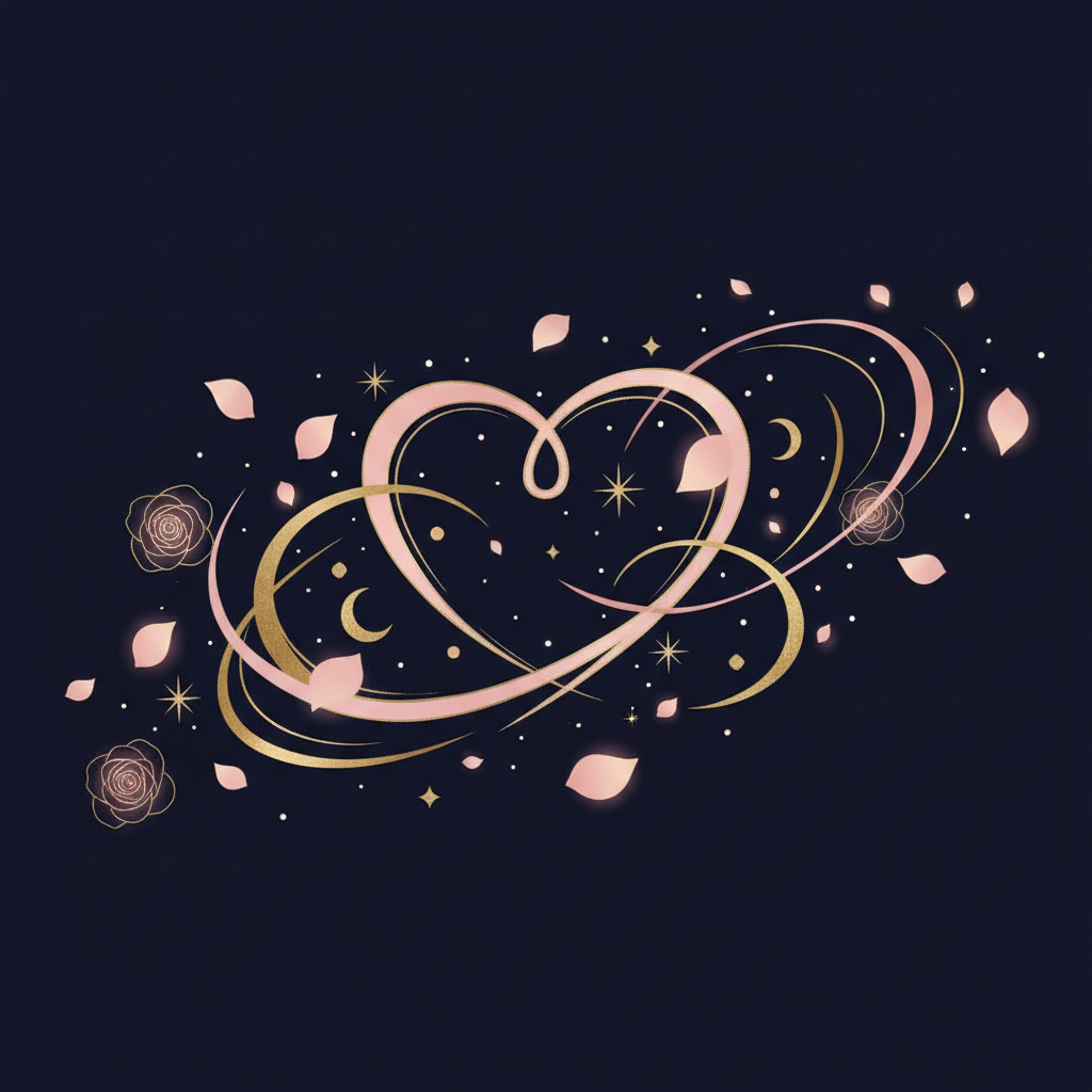 カフェでの初デートのイメージ、テーブルに花とコーヒーカップ