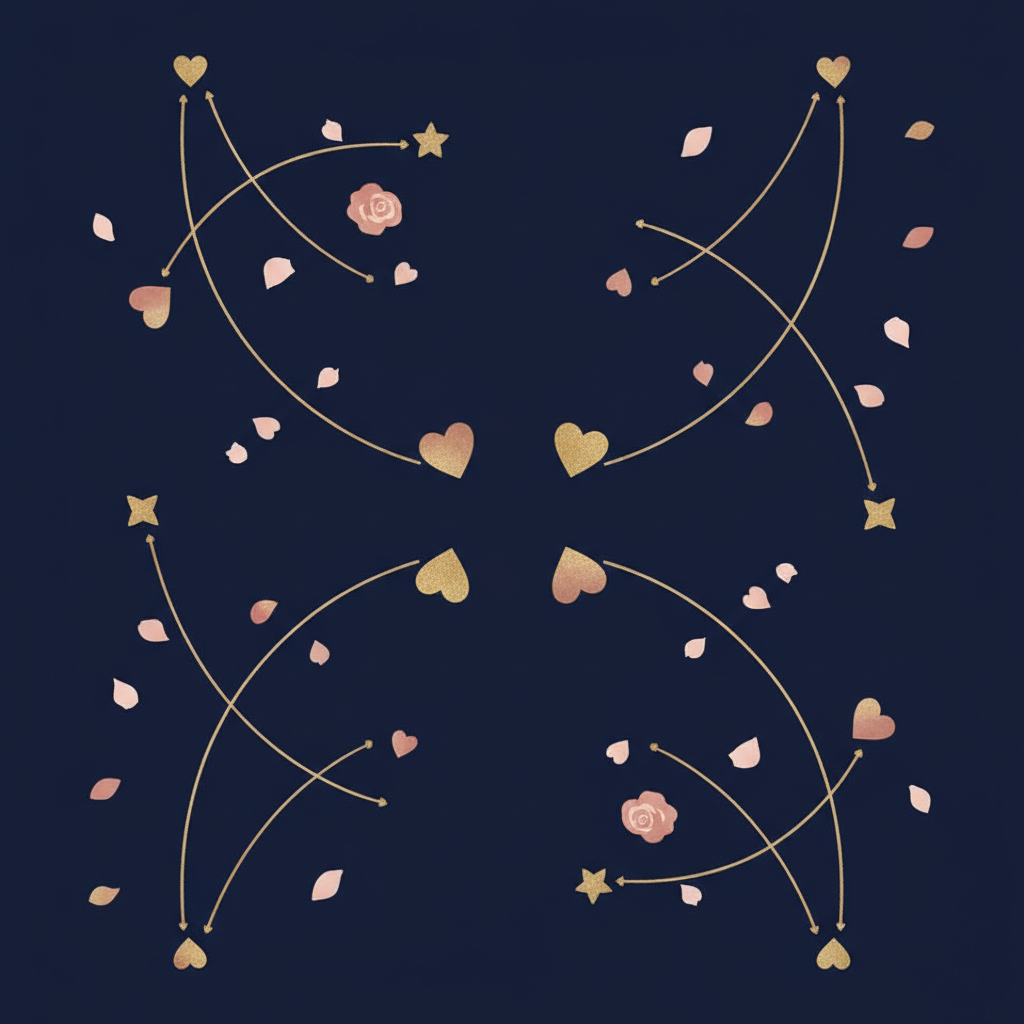 風と水の星座の元カレの気持ちを表すイメージ