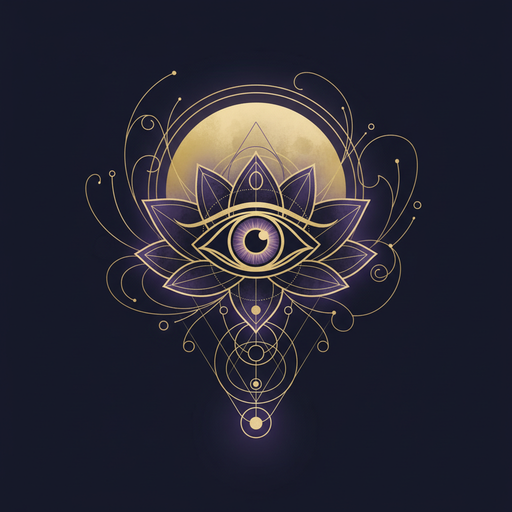 満月の夜空に輝く大きな月と、窓辺でキャンドルを灯す女性のシルエット