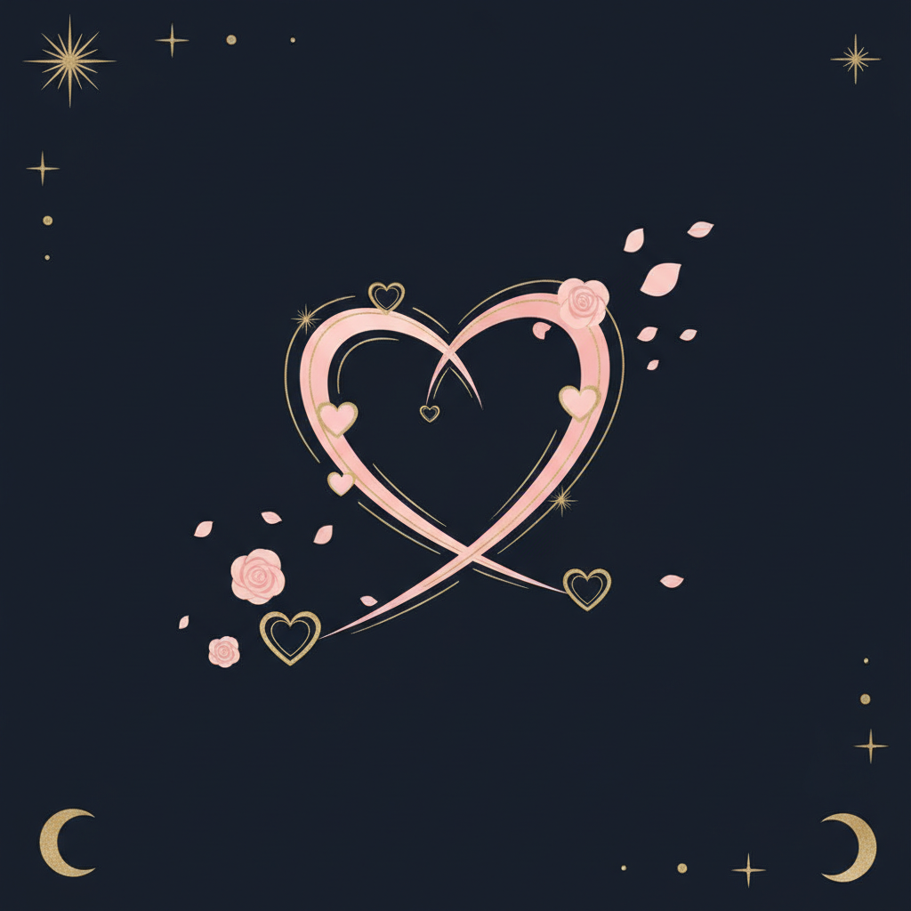 風と水をイメージした淡いブルーとパープルのグラデーションイラスト、星座記号が浮かんでいる