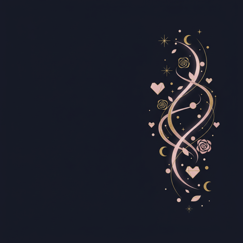 星空を見上げる二人の後ろ姿、穏やかで希望に満ちた雰囲気