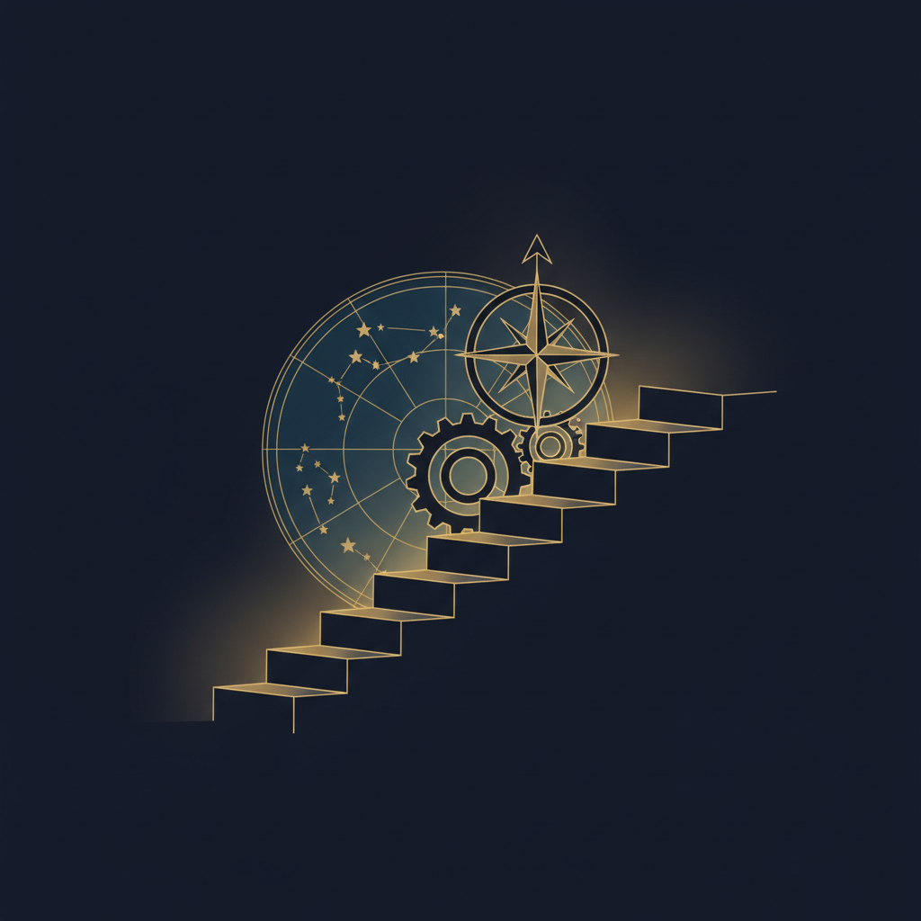 12星座のシンボルが輝く夜空のイメージ