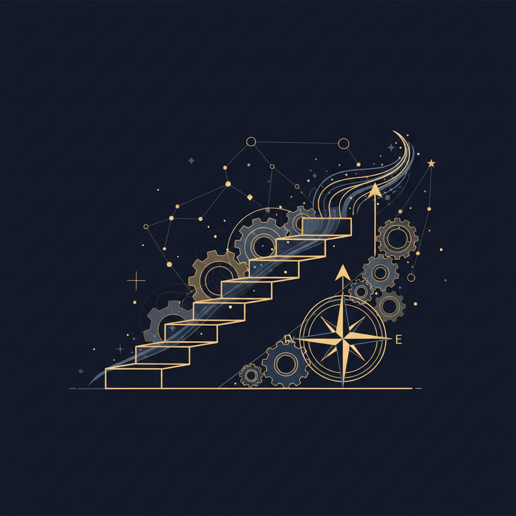 面接当日の朝の準備シーン。鏡の前で笑顔を確認する人物