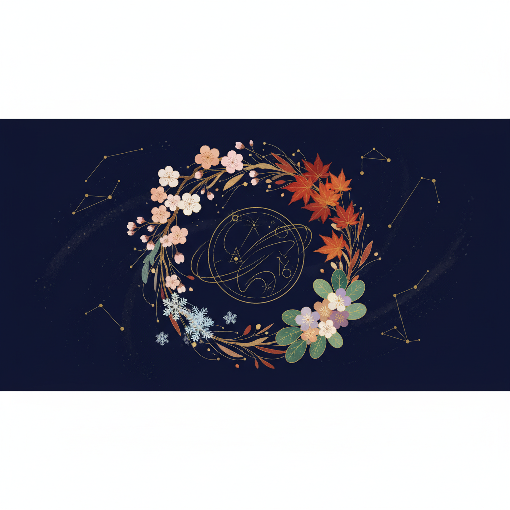 カレンダーと星座のイメージ