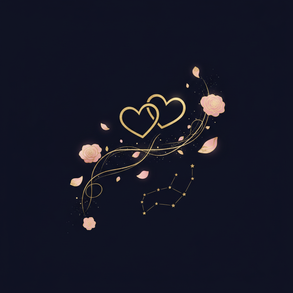 遠距離恋愛を見守る星空と二人のシルエット