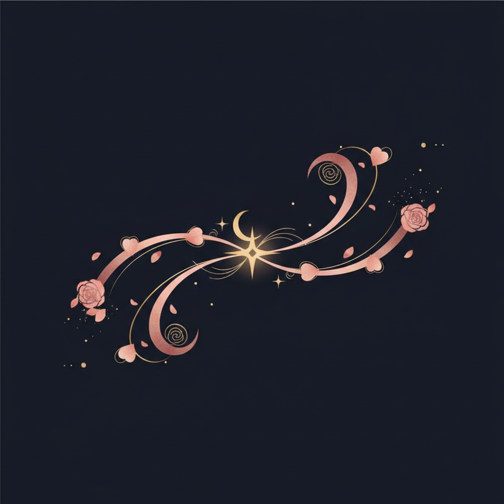 タロットカードと星座の図が並ぶ神秘的なテーブル