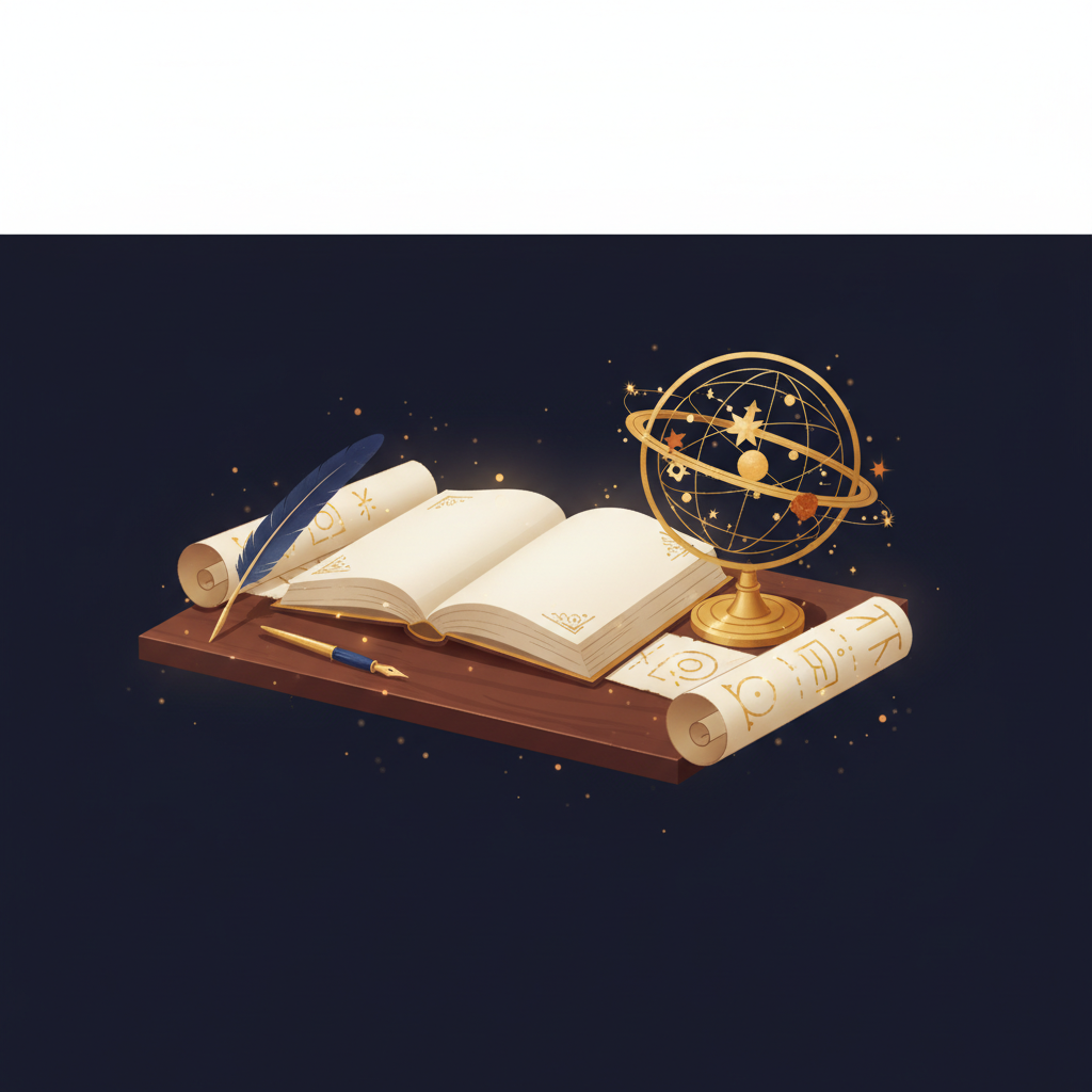 夜空に輝く月と星、内なる自分を照らす光のイメージ