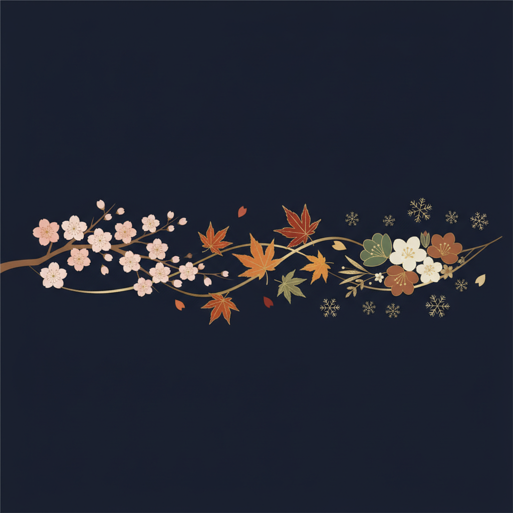 柔らかいパステルカラーの花と手紙が添えられたギフトセットのイラスト