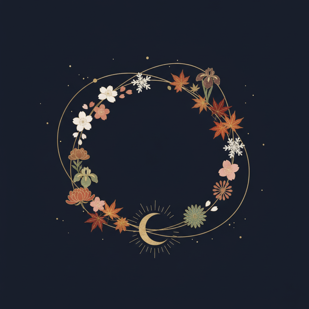 カレンダーと星のモチーフが組み合わさった温かみのあるイラスト