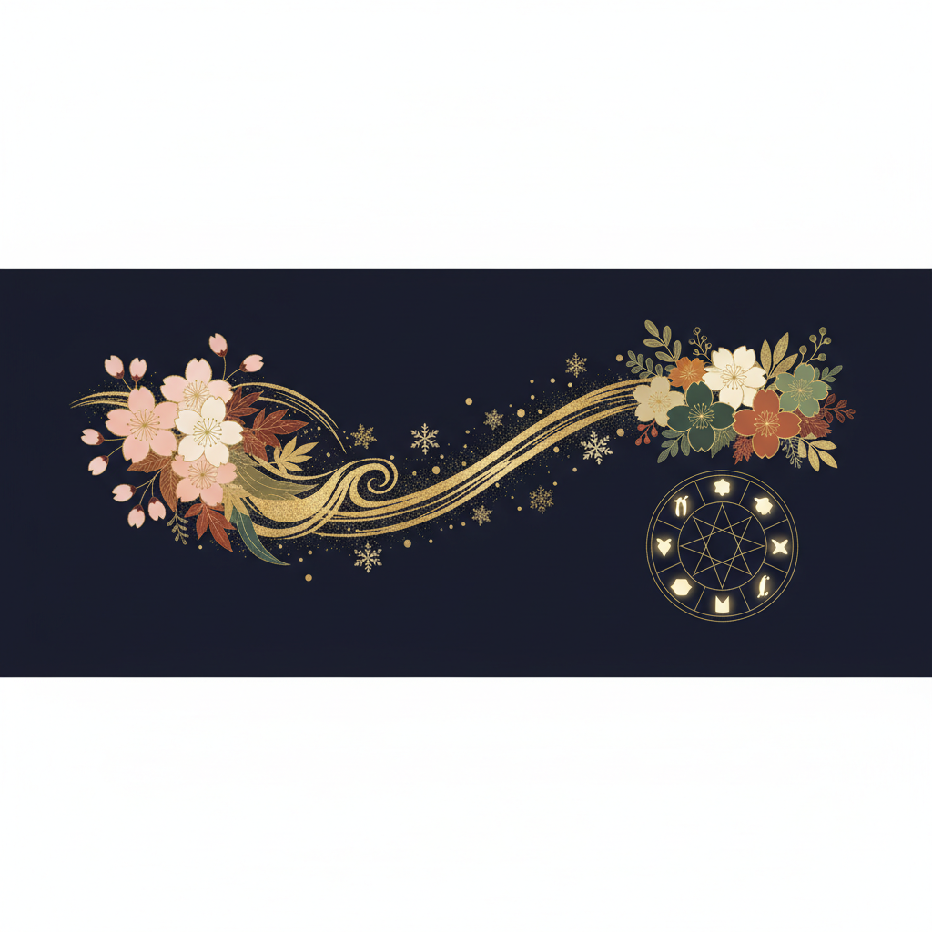 おみくじを結ぶ手と梅の木のイメージ