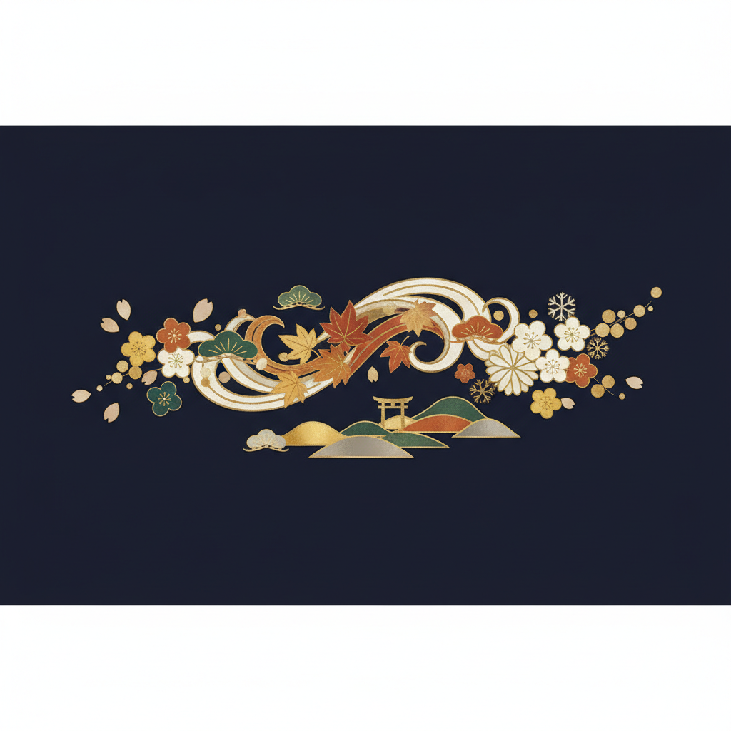 2026年の初詣と開運スポット｜星座別おすすめ神社のイメージイラスト