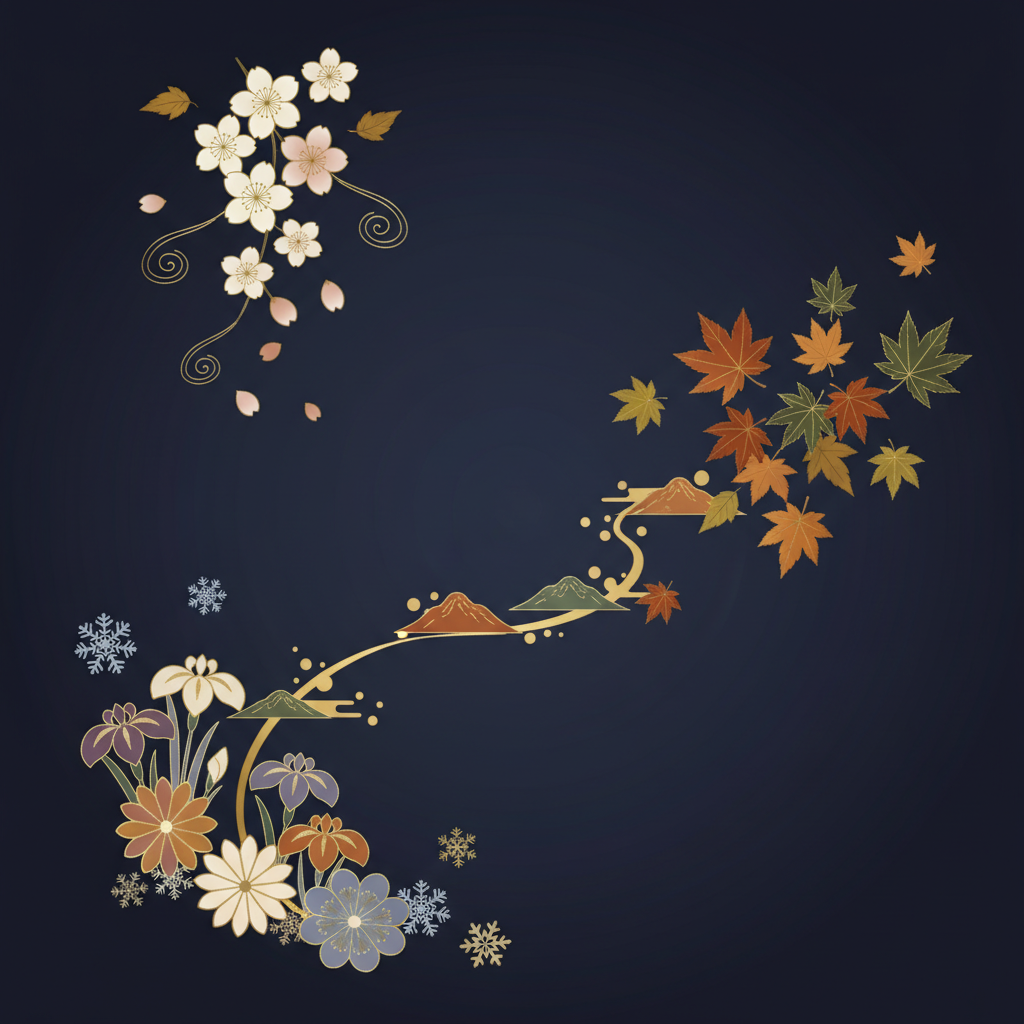 夏の夜空に輝く星と提灯の明かりが幻想的に重なる風景