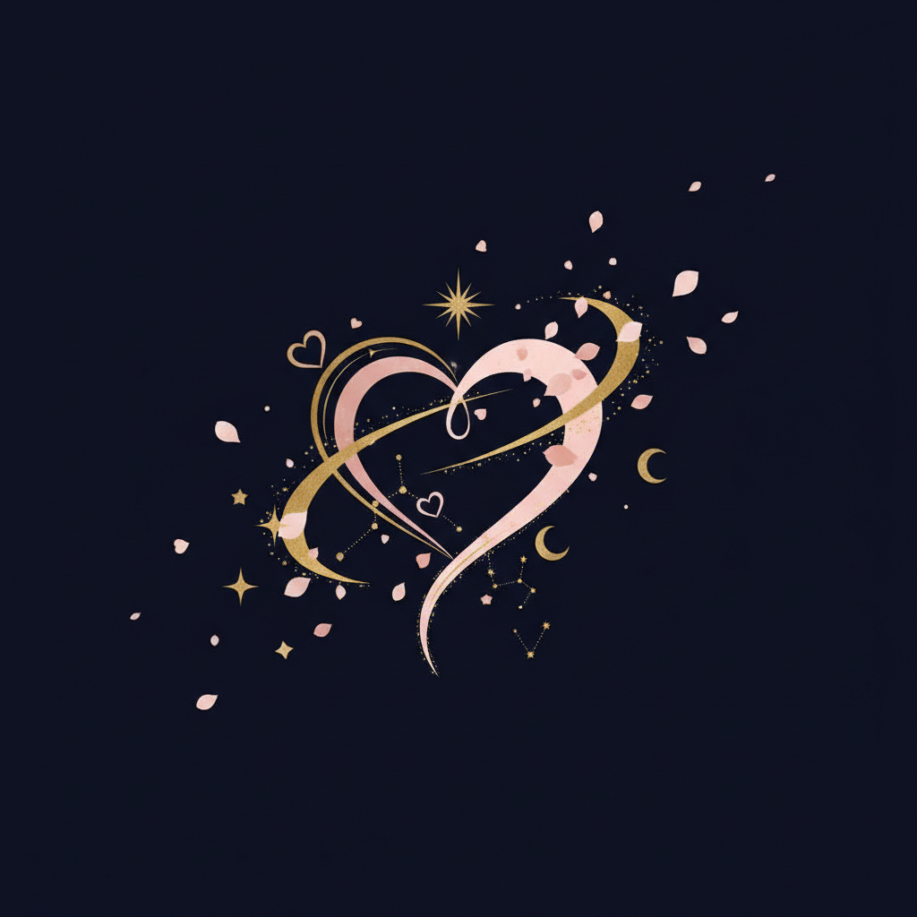 金星と木星が輝く夜空のイラスト