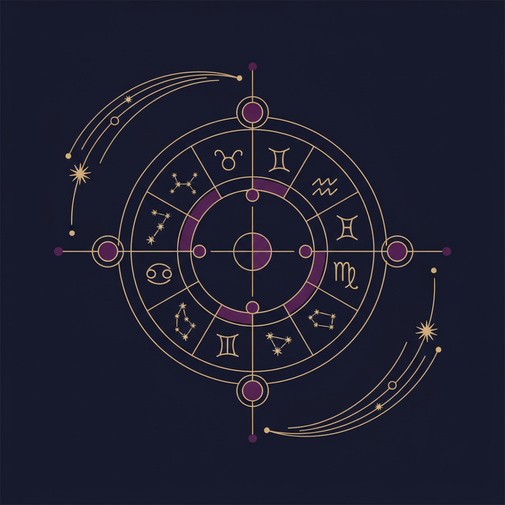 5月6日の夜空と牡牛座のシンボルが輝くイラスト