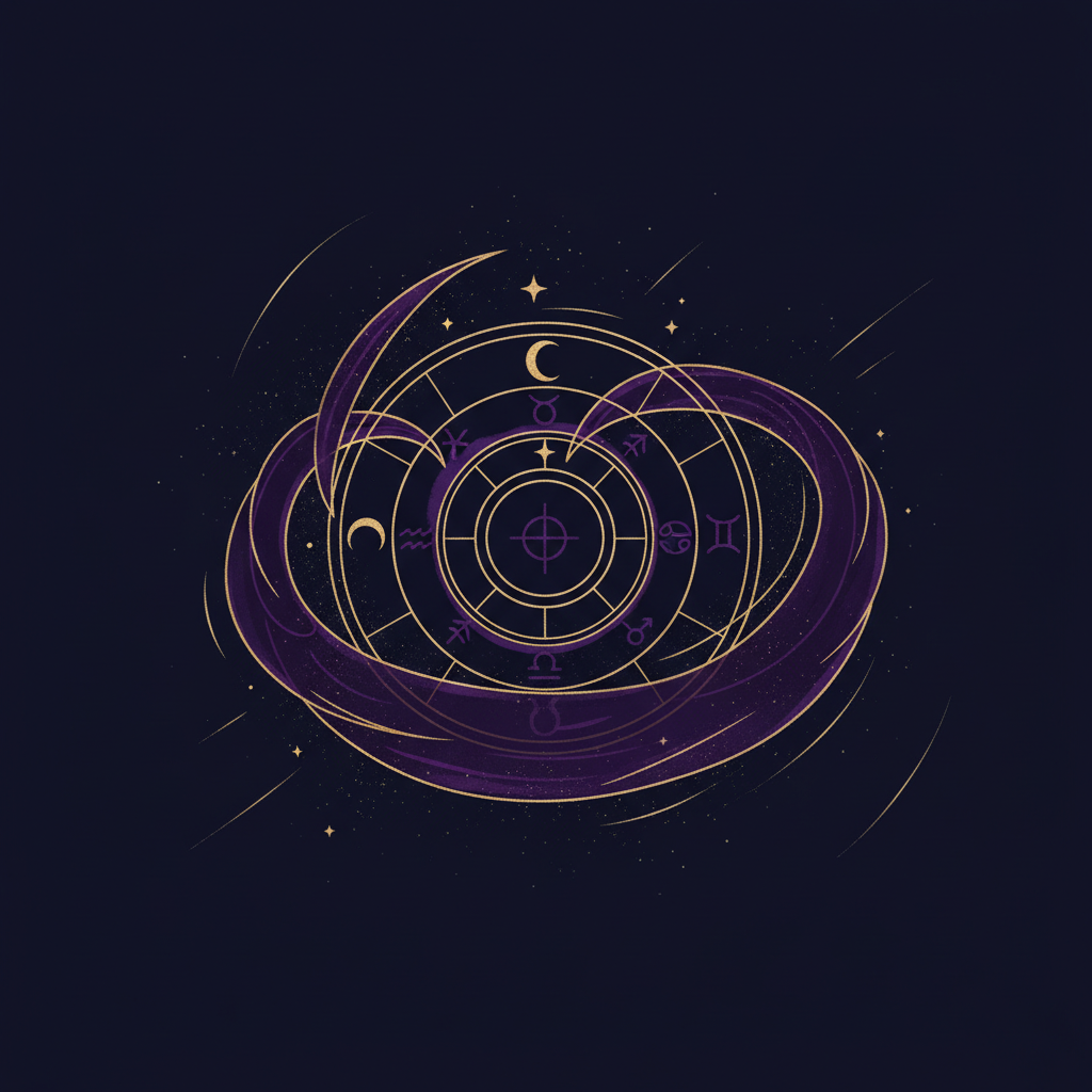 ふたご座を象徴する双子と星のイラスト、知性と感受性を表現