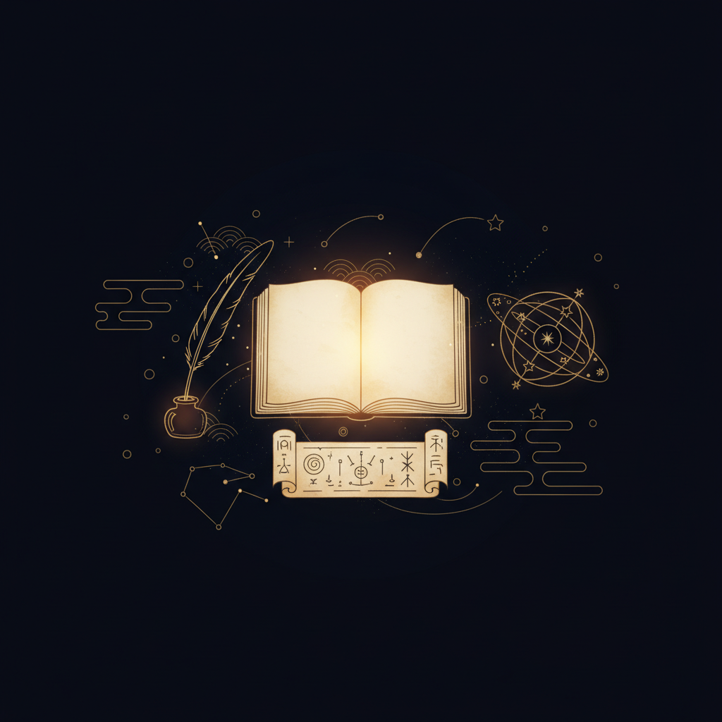 星座表と虫眼鏡のイメージ