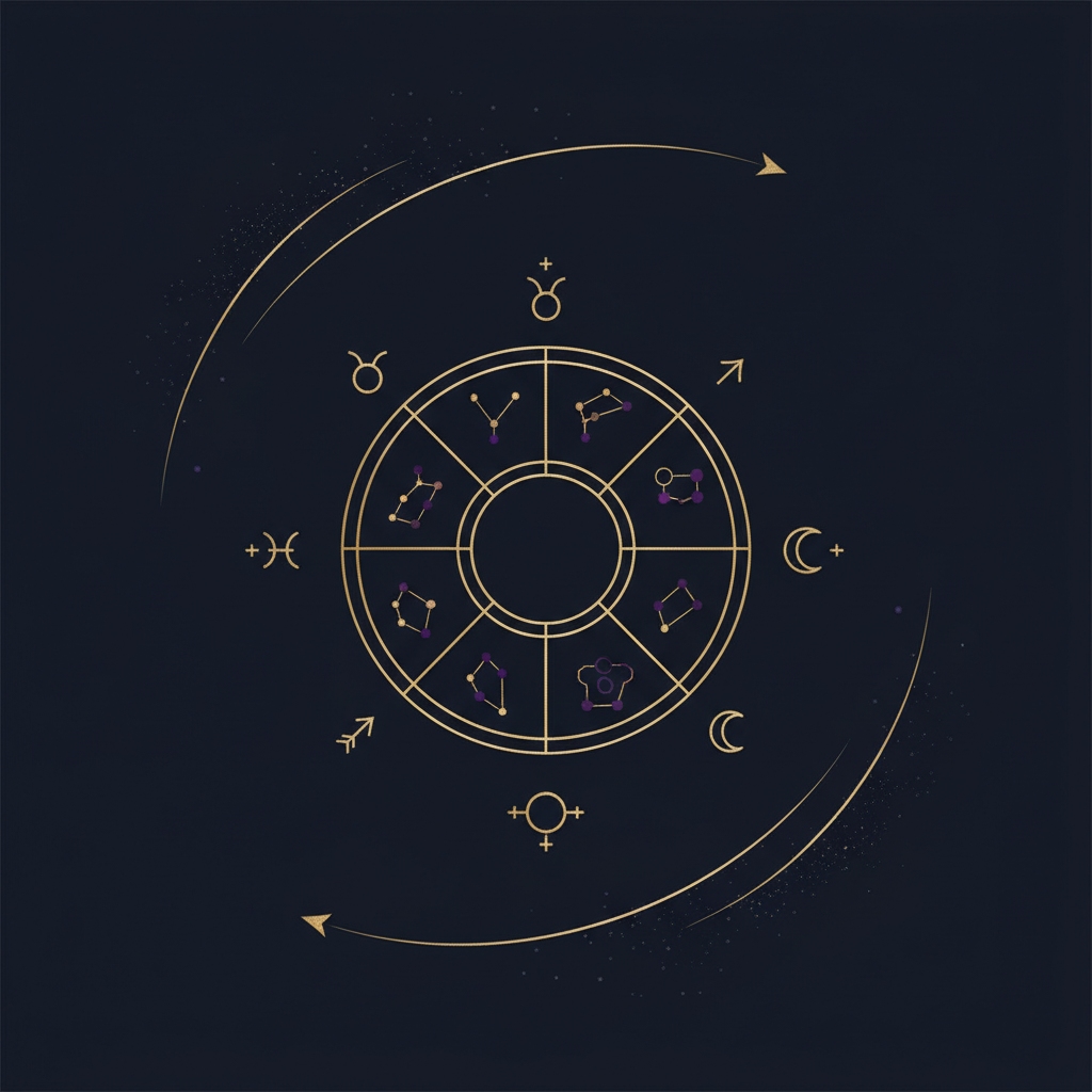 8月28日生まれの星座・おとめ座のシンボルと夜空のイメージ