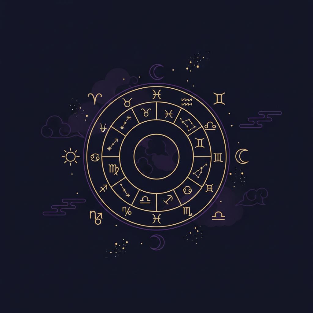 おとめ座の性格・特徴を表す書物と星のイラスト