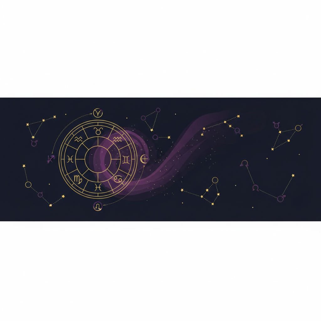 星座に関するよくある疑問をイメージした星空と吹き出しのイラスト