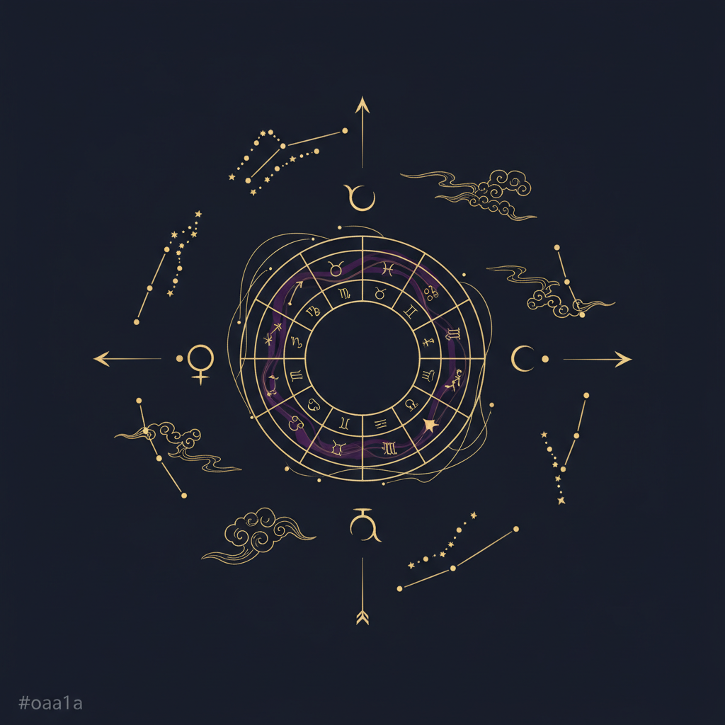 しし座の性格・特徴を表すタロットカードと星のイメージ