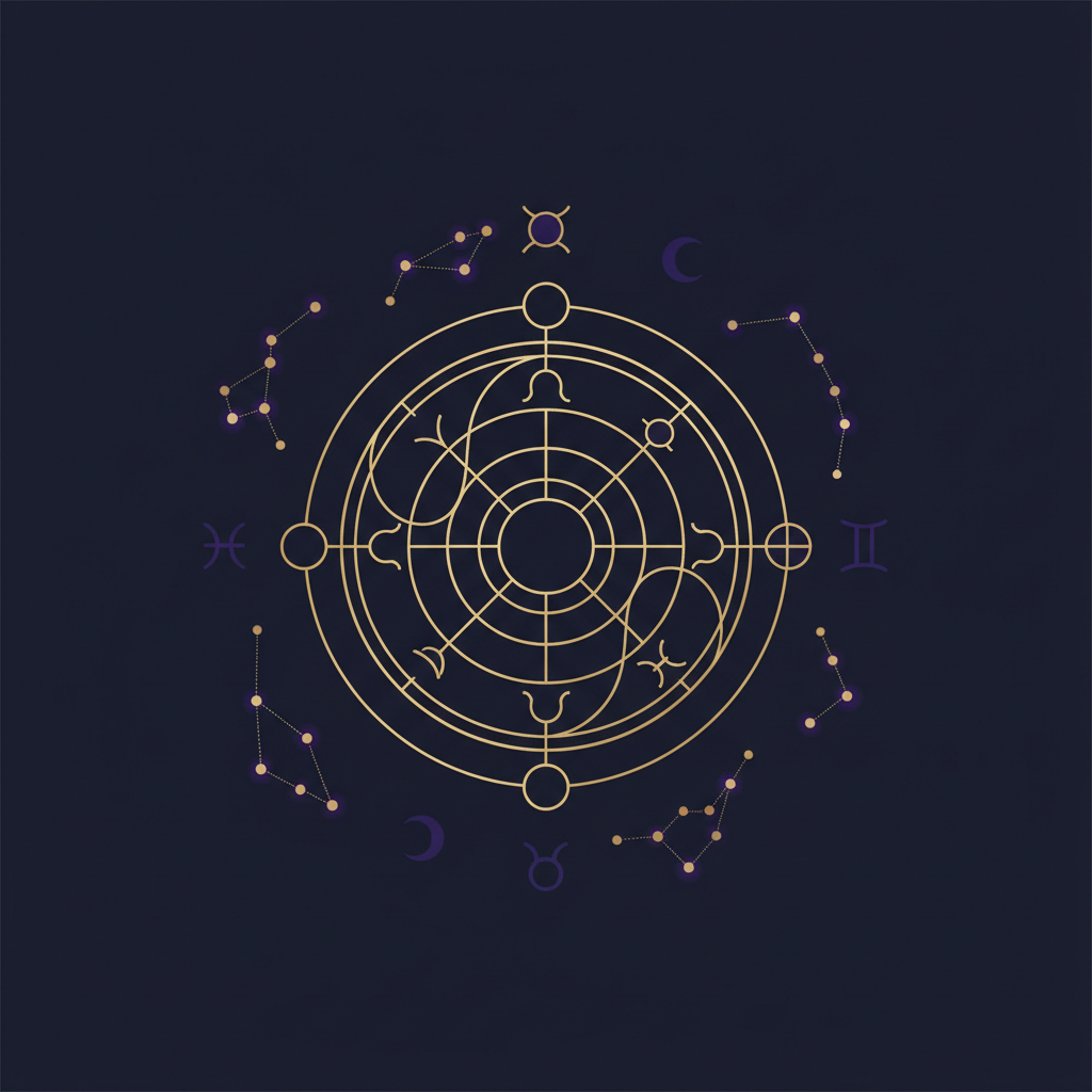 9月1日生まれの星座・乙女座のシンボルと星空のイメージ