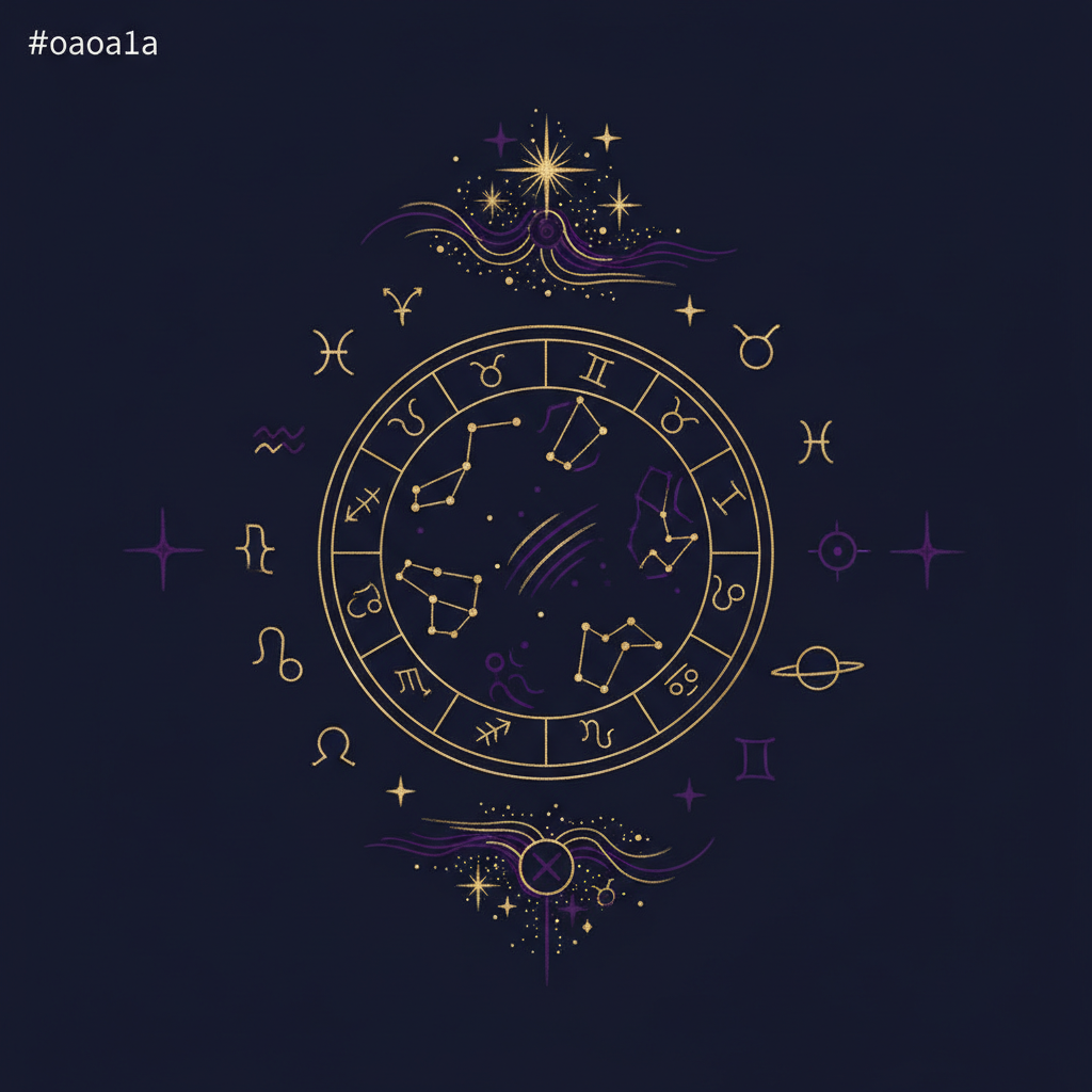 占いに関するQ&Aと星座のイメージ