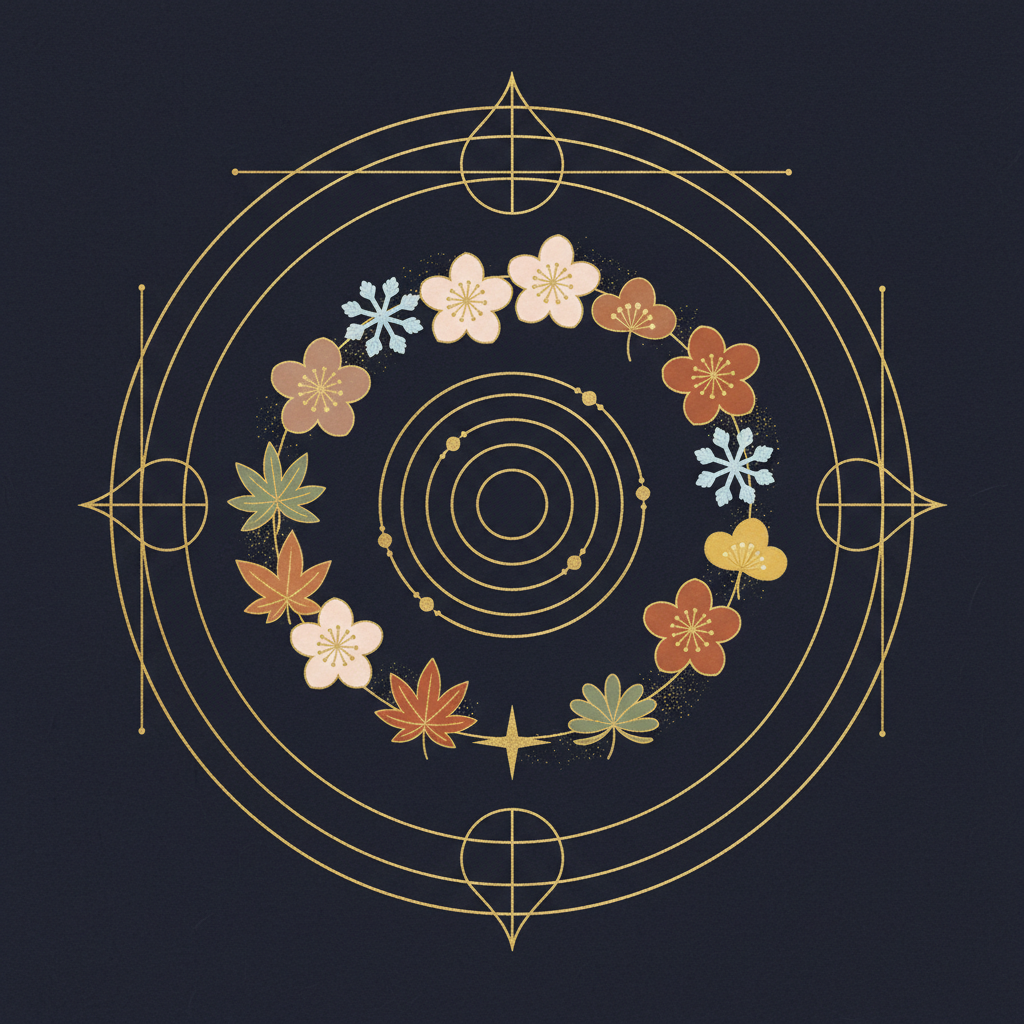 恵方の方角と2026年の開運方位のイメージ