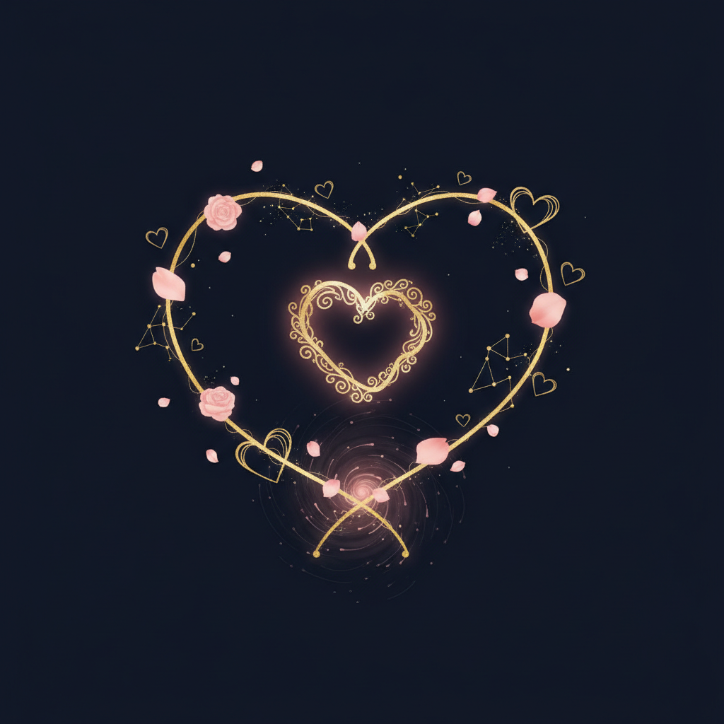 運命の人と星座のつながりを表す幻想的なイメージ