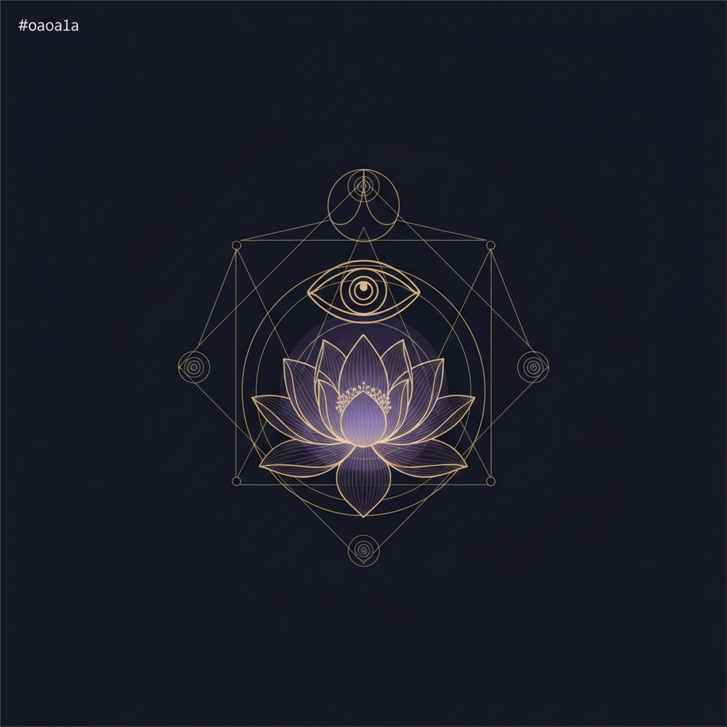 覚醒の前兆を表す10のシンボルが並ぶ神秘的なイラスト