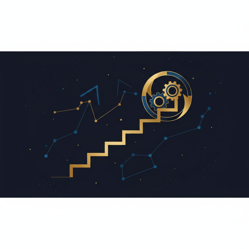 カレンダーと星座記号が重なるビジネス開始のタイミングのイメージ