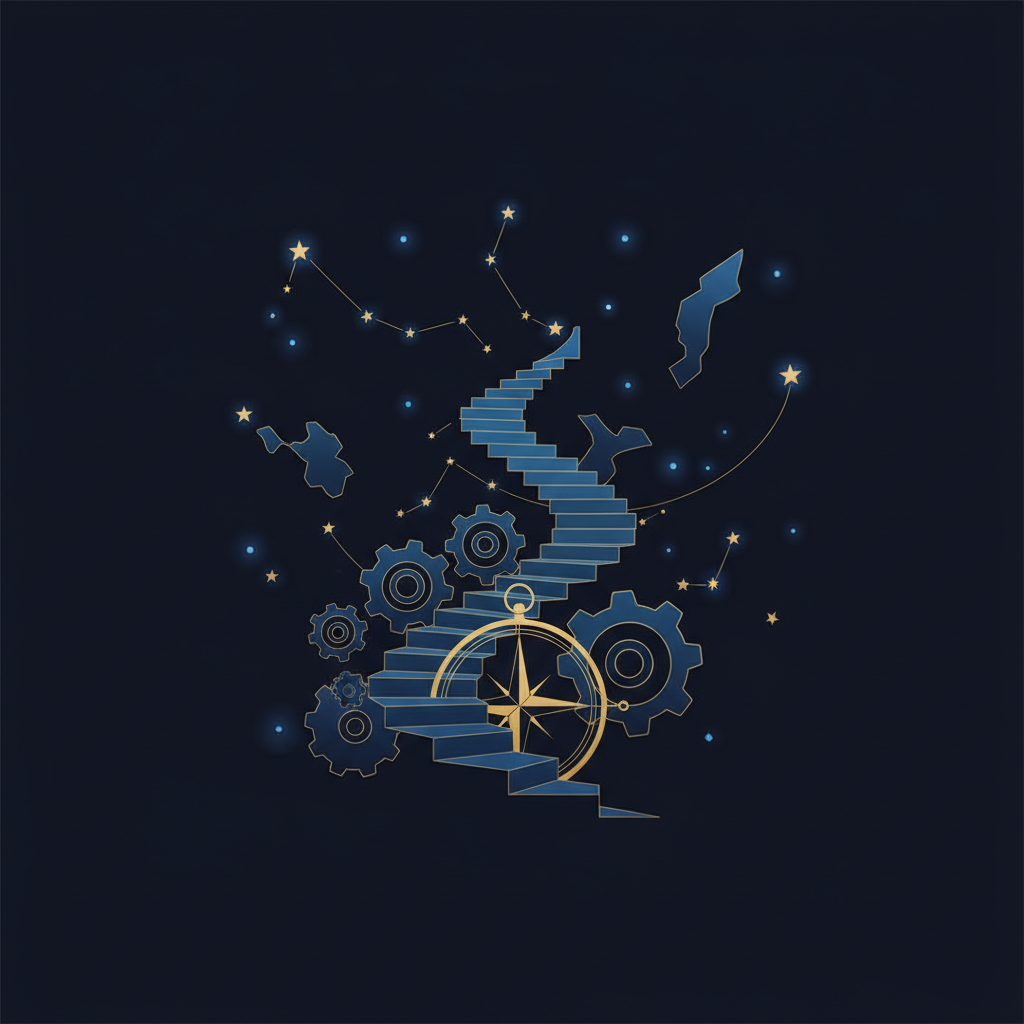 12星座と経営スタイルを示すカラフルな星座ホイールのイメージ