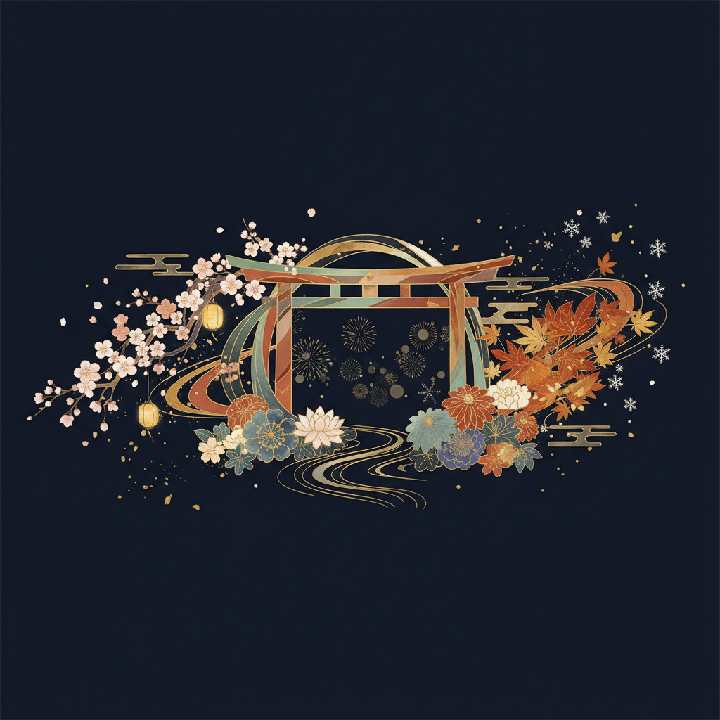 夏の夜空と星座、恋愛エネルギーをイメージしたイラスト